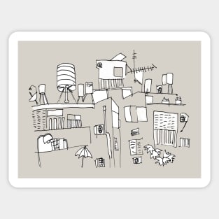 Israel, Tel Aviv Architecture Sticker